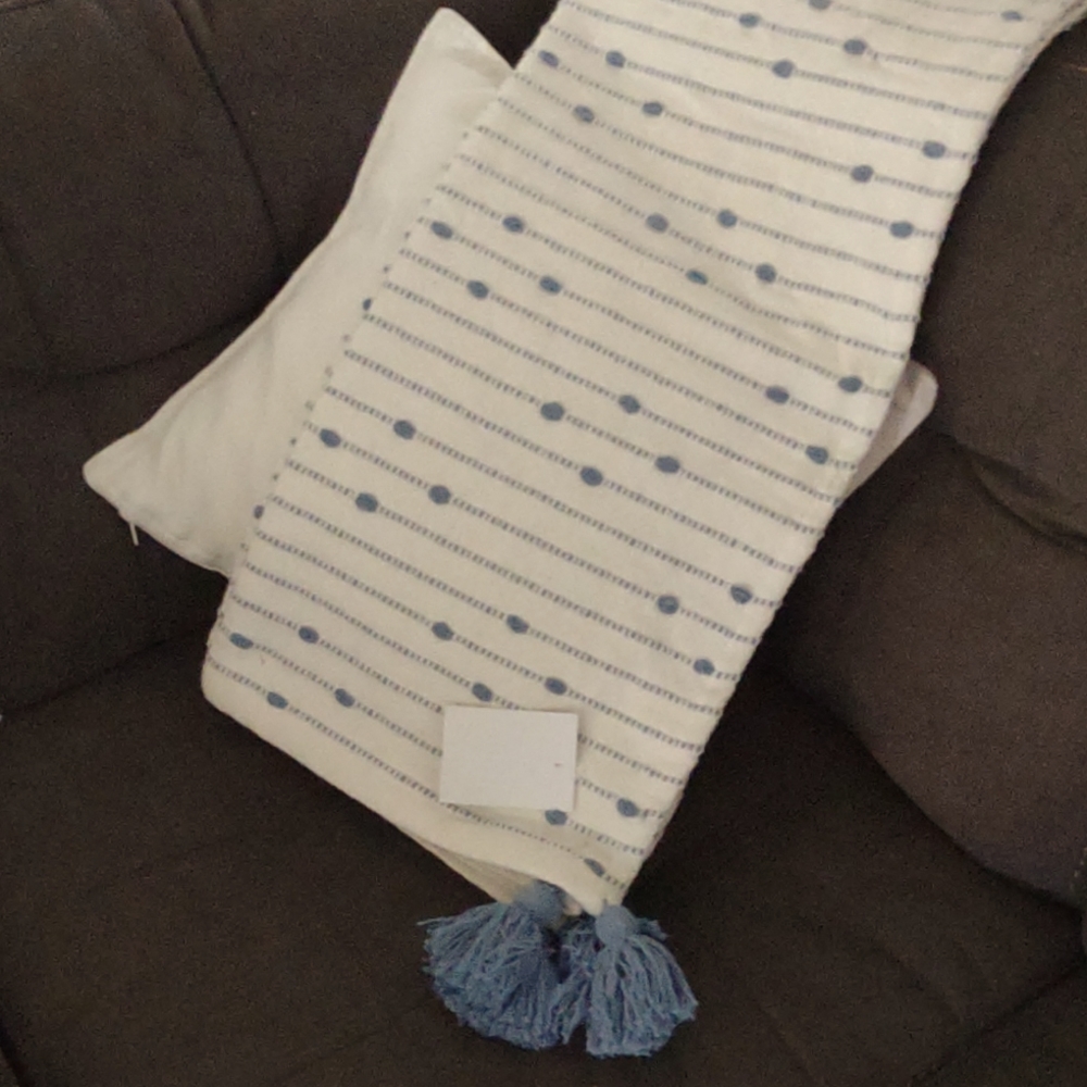 #13.  🧞Throw Blue & White.